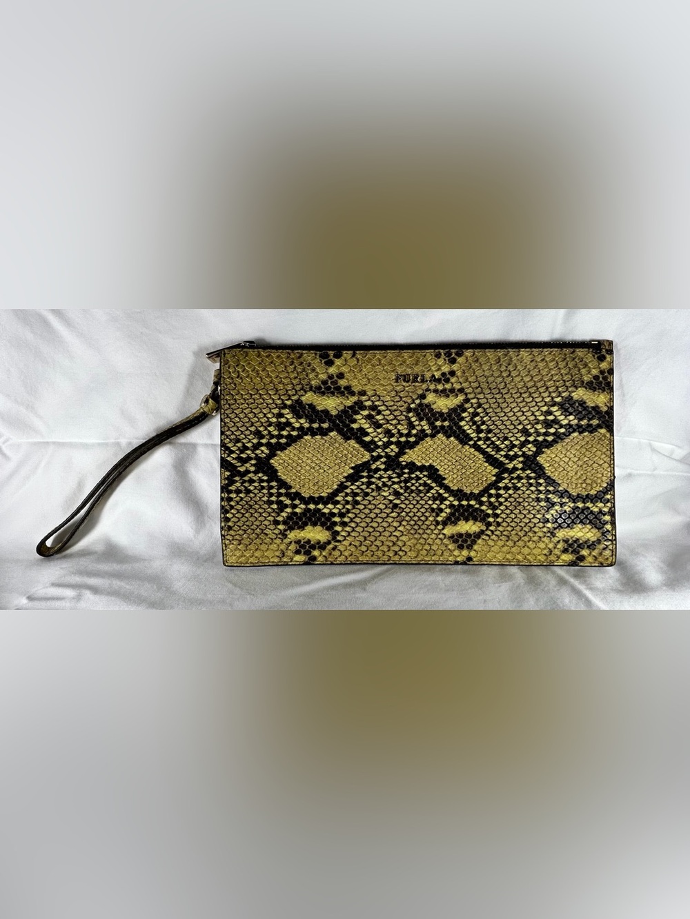 Furla Snakeskin-Print Wristlet